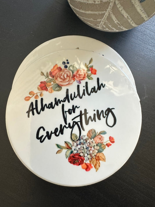 Alhamdulilah for everything ceramic coasters - madihacreates
