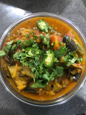 Baigan Bhujia, Eggplant Sabzi, Brinjal curry