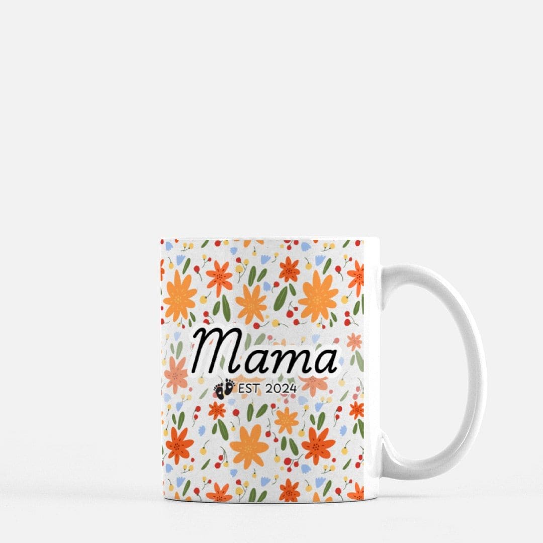 Custom designed mugs, Personalized Arabic Name Mug with Floral art ,Personalized Name Mug,Custom Name Mug, Coffee or tea mug,Floral Art Mug - madihacreates