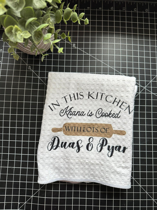 Dua and Pyar Hostess Towel - madihacreates