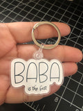 Baba is the best, Abbu is the best arcrylic keychain