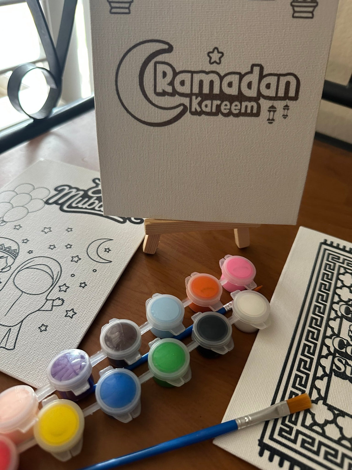 Islamic Paint Your Own Canvas Kit | Ramadan & Eid Activity for Kids | DIY Muslim Art Set - madihacreates