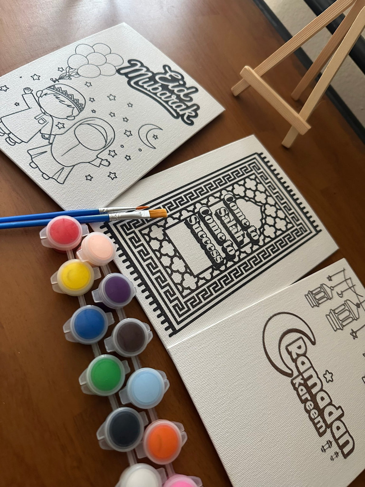 Islamic Paint Your Own Canvas Kit | Ramadan & Eid Activity for Kids | DIY Muslim Art Set - madihacreates