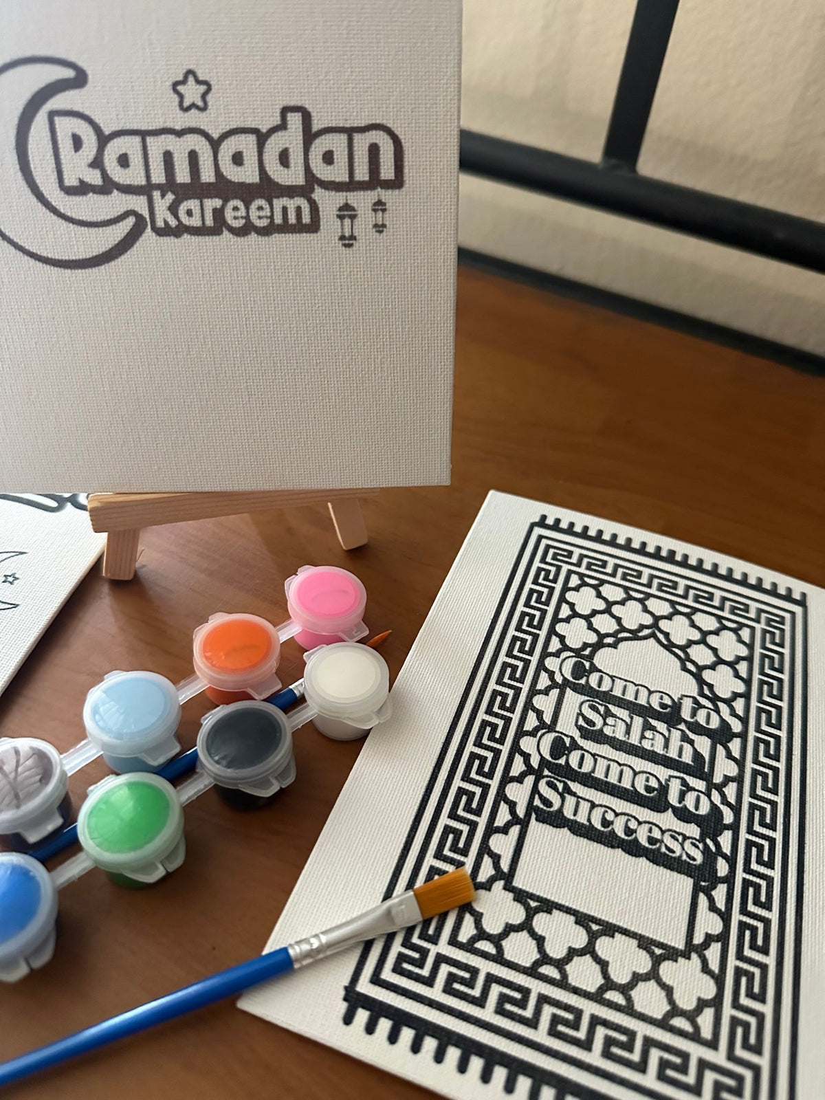 Islamic Paint Your Own Canvas Kit | Ramadan & Eid Activity for Kids | DIY Muslim Art Set - madihacreates