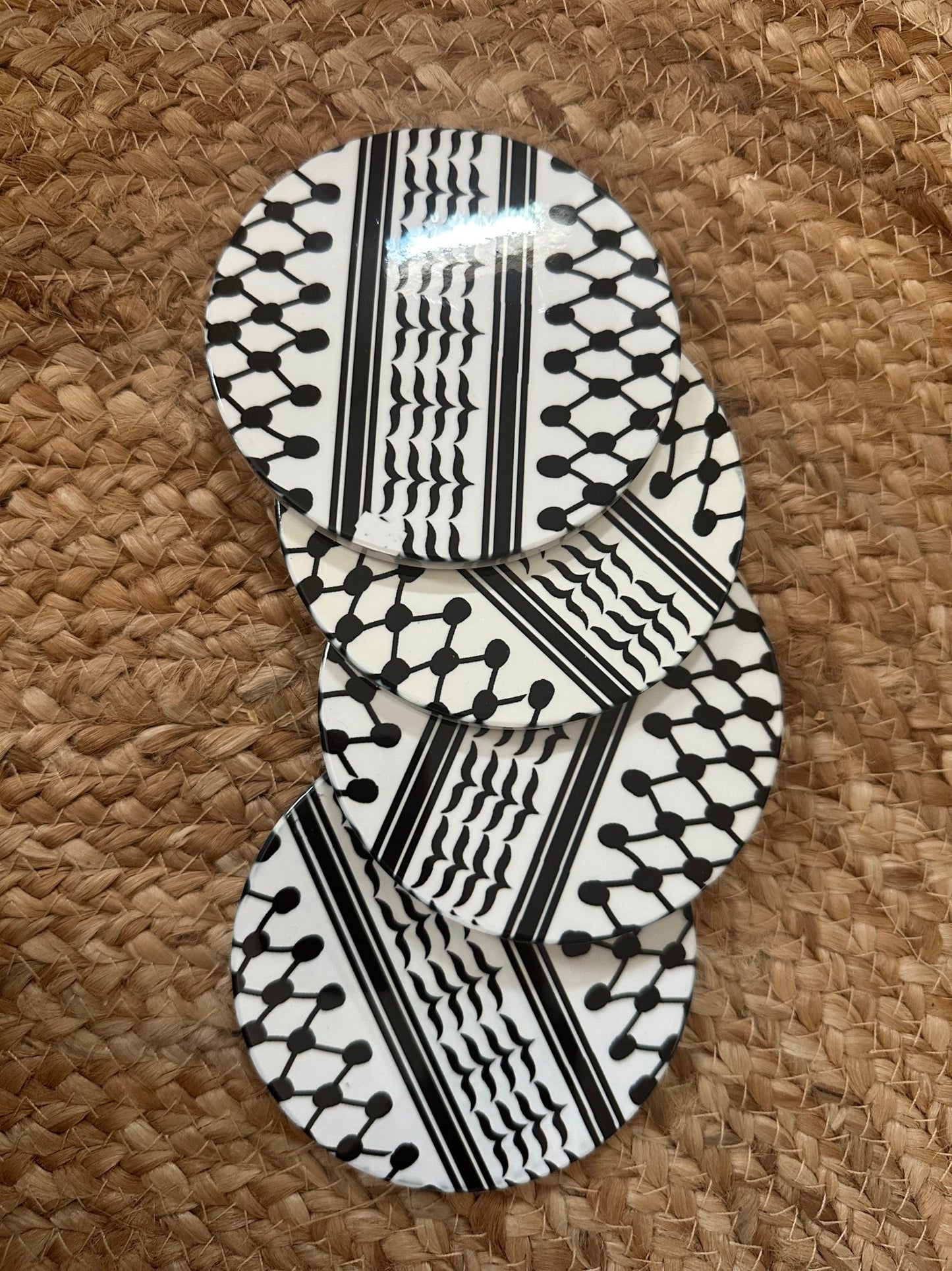 Keffiyeh coasters - madihacreates