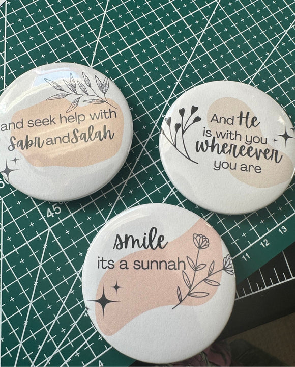 Nour & Nourish buttons - madihacreates