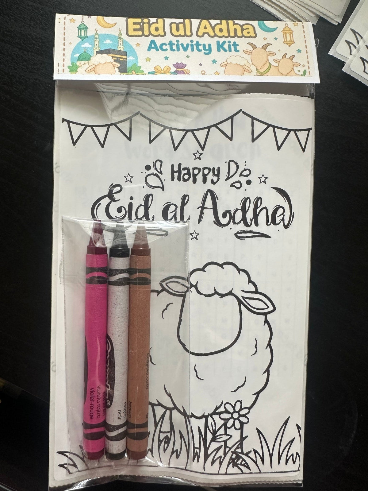 Ramadan & Eid, Eid ul adha and Hajj Kids Activity Kit | Islamic Party Favors | Coloring Pages with Crayons | Eid Mubarak Goodie Bag | Ramadan Kareem Gift for Kids - madihacreates