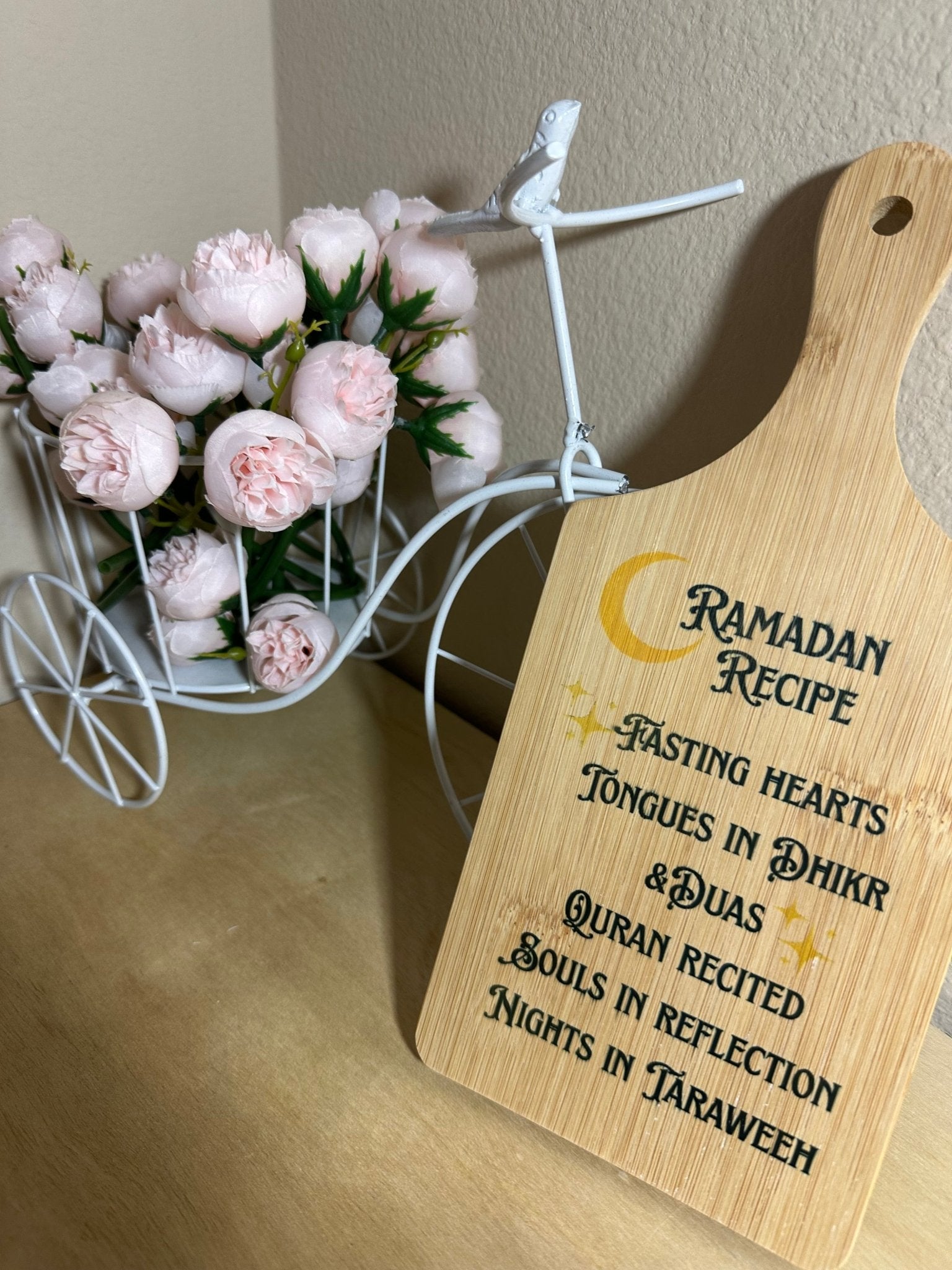 Ramadan Recipe wood board - madihacreates