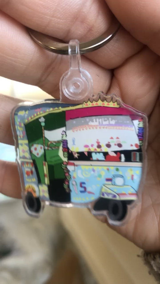 Karachi Rickshaw keychain ,Pakistani truckart