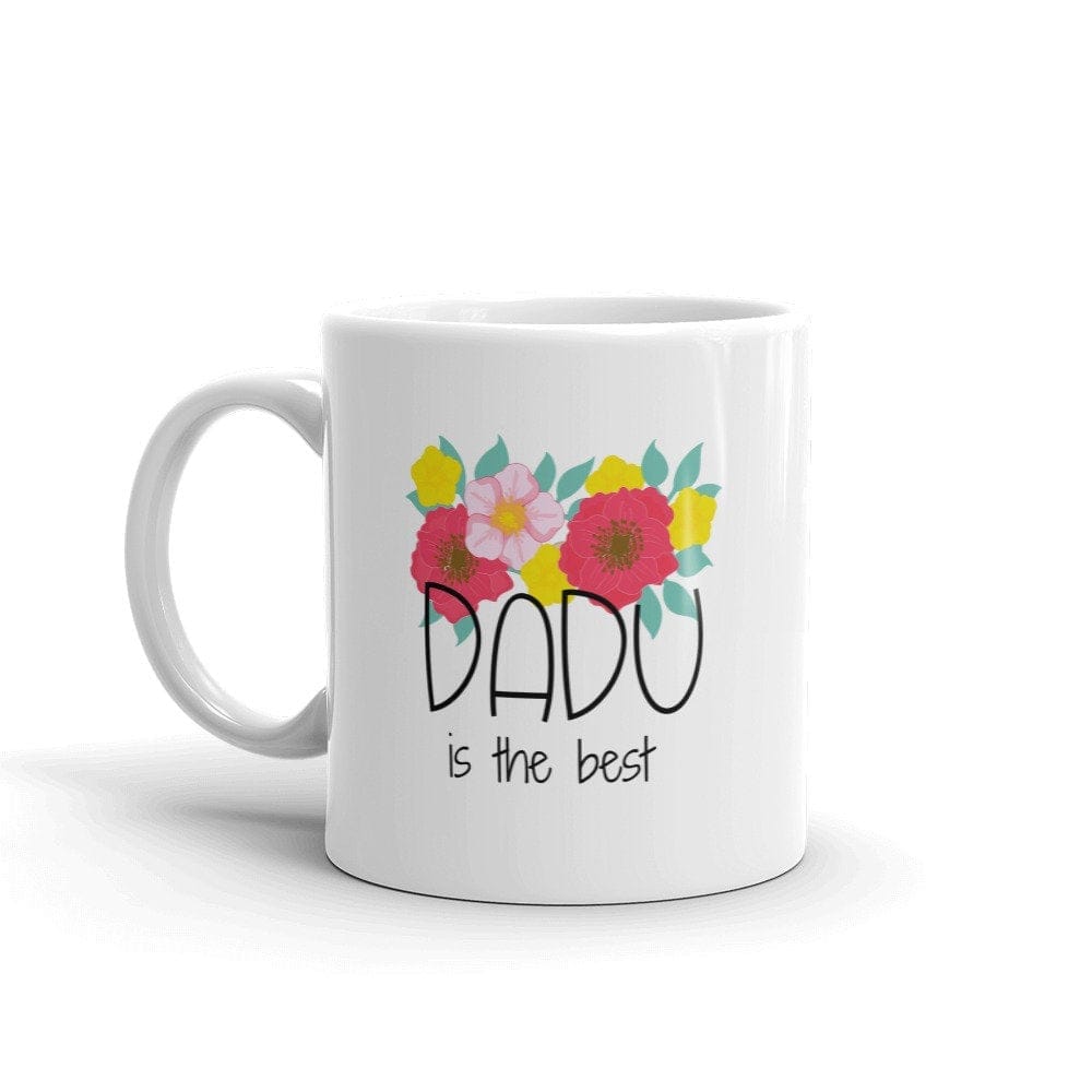 Dadu is the best mug , Paternal Grandmother gift ,beautiful floral design mug - madihacreates