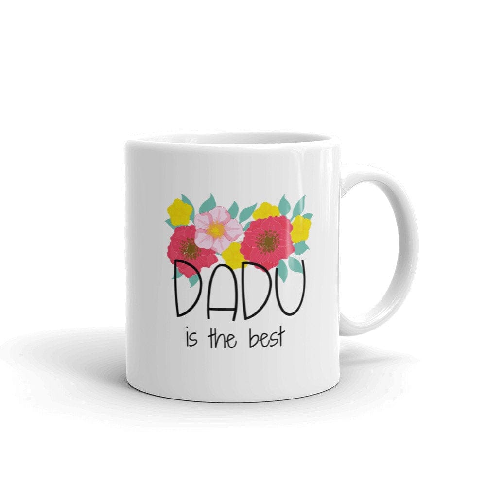 Dadu is the best mug , Paternal Grandmother gift ,beautiful floral design mug - madihacreates