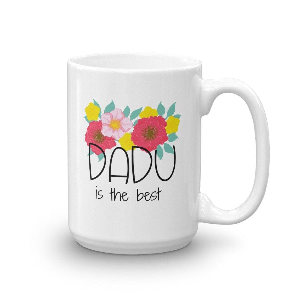 Dadu is the best mug , Paternal Grandmother gift ,beautiful floral design mug - madihacreates