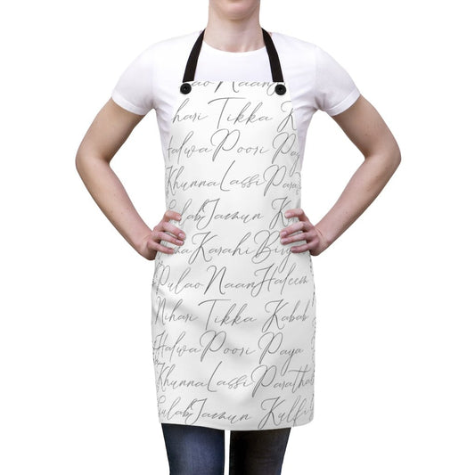 Desi Kitchen Apron (white)