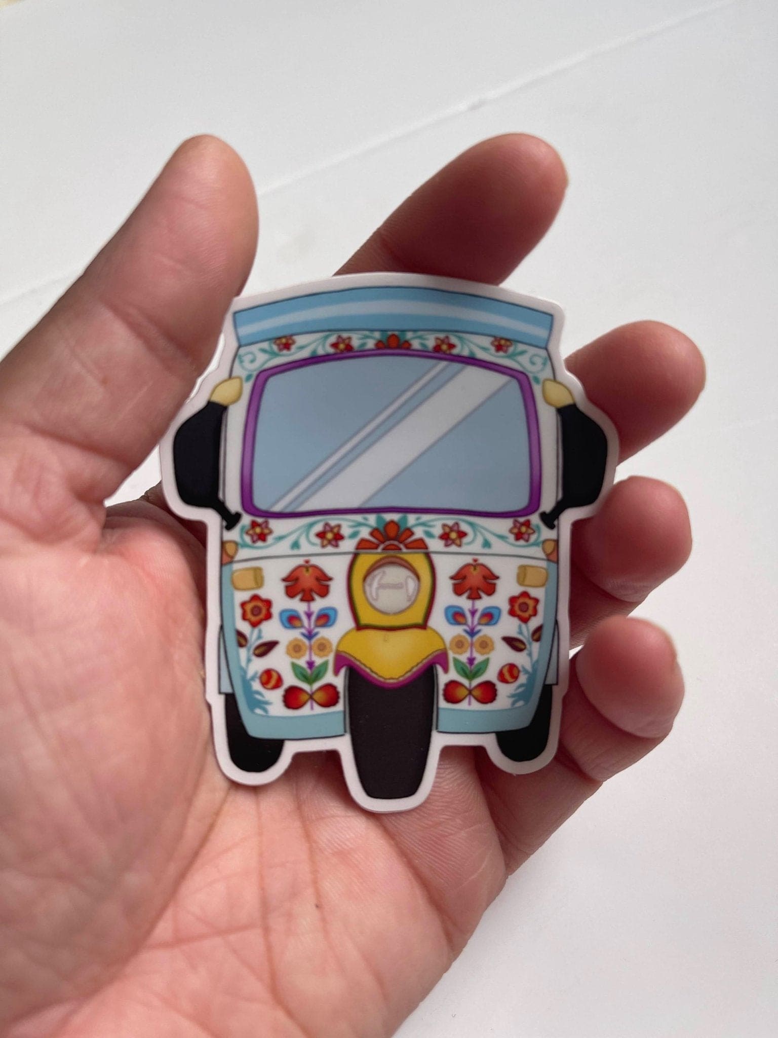 Floral rickshaw Rickshaw sticker,Pakistani TruckArt sticker , Pakistani truck style sticker, Pakistani Rickshaw, Tuk tuk sticker - madihacreates