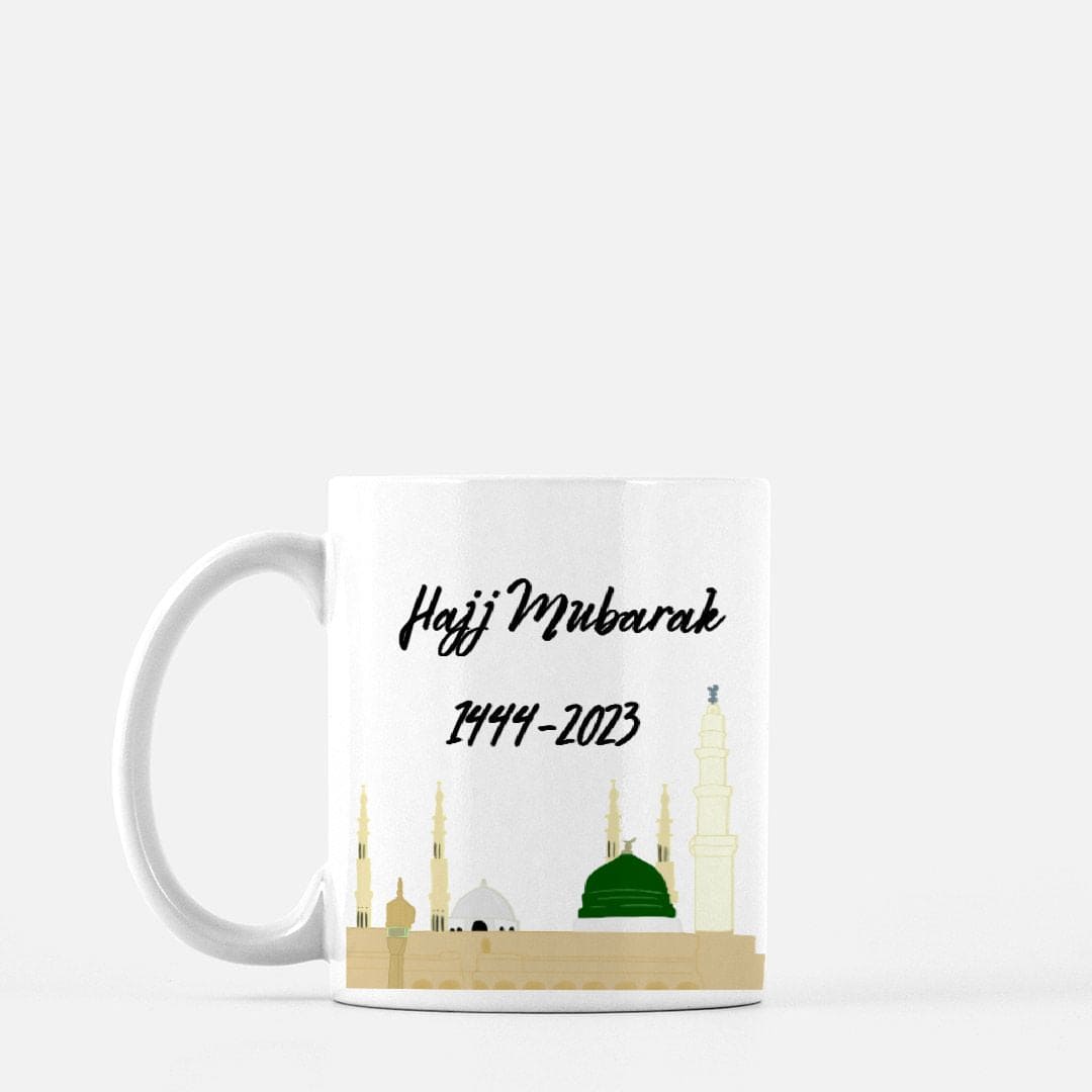 HAJJ MUBARAK Mug,Makkah and Madina Scene Hajj Mug,Hajj Mubarak - madihacreates