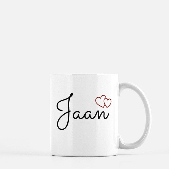 Jaan and Janu mugs, two different style, romantic couples gift,anniversary gifts, Valentine’s Day gift, - madihacreates