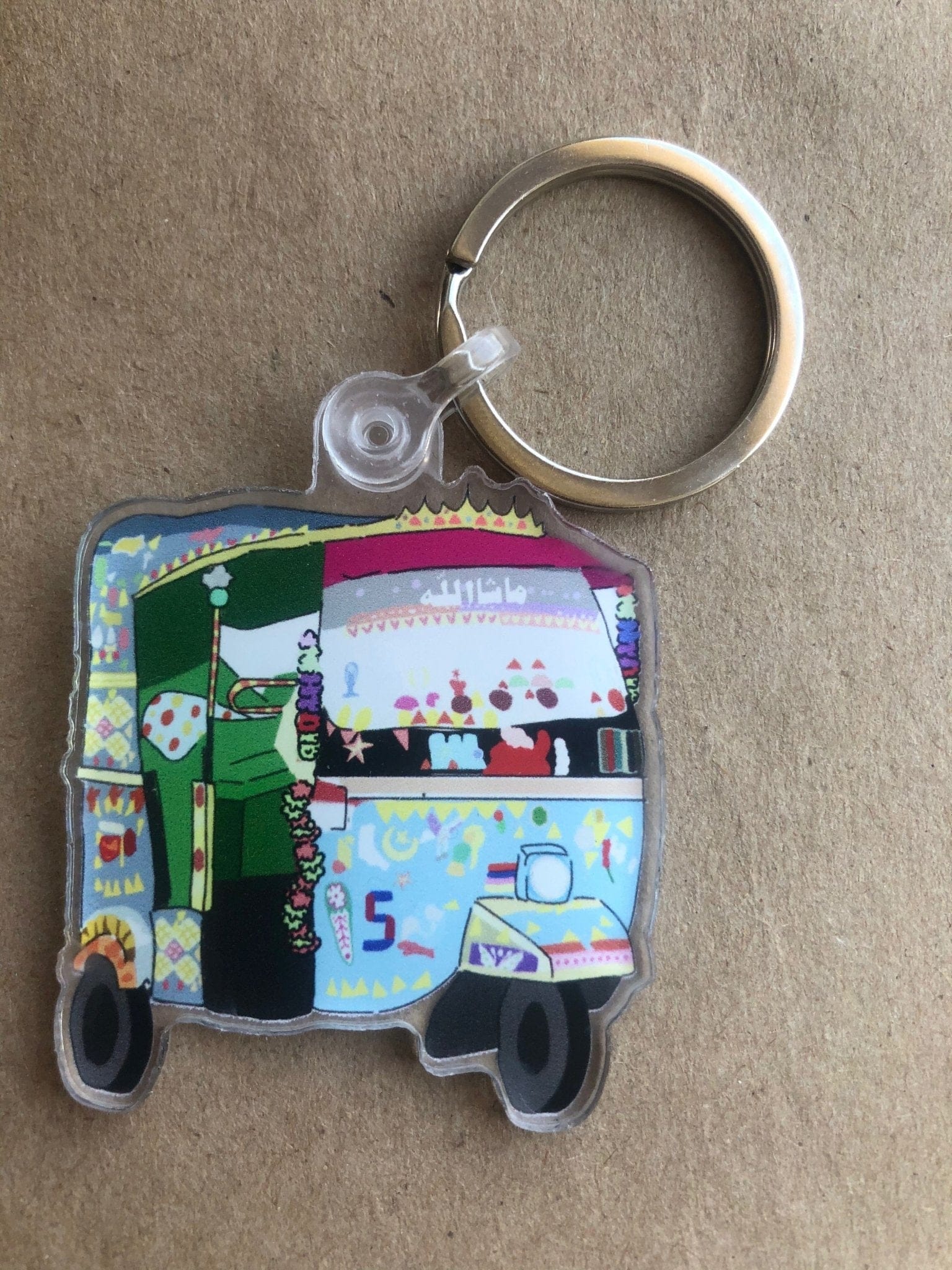 Karachi Rickshaw keychain ,Pakistani truckart - madihacreates