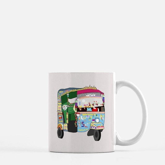 Karachi Rickshaw Mug, Pakistan truckart - madihacreates