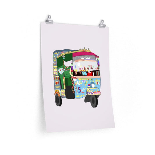 Karachi Rickshaw Poster Print, Pakistani truckart - madihacreates