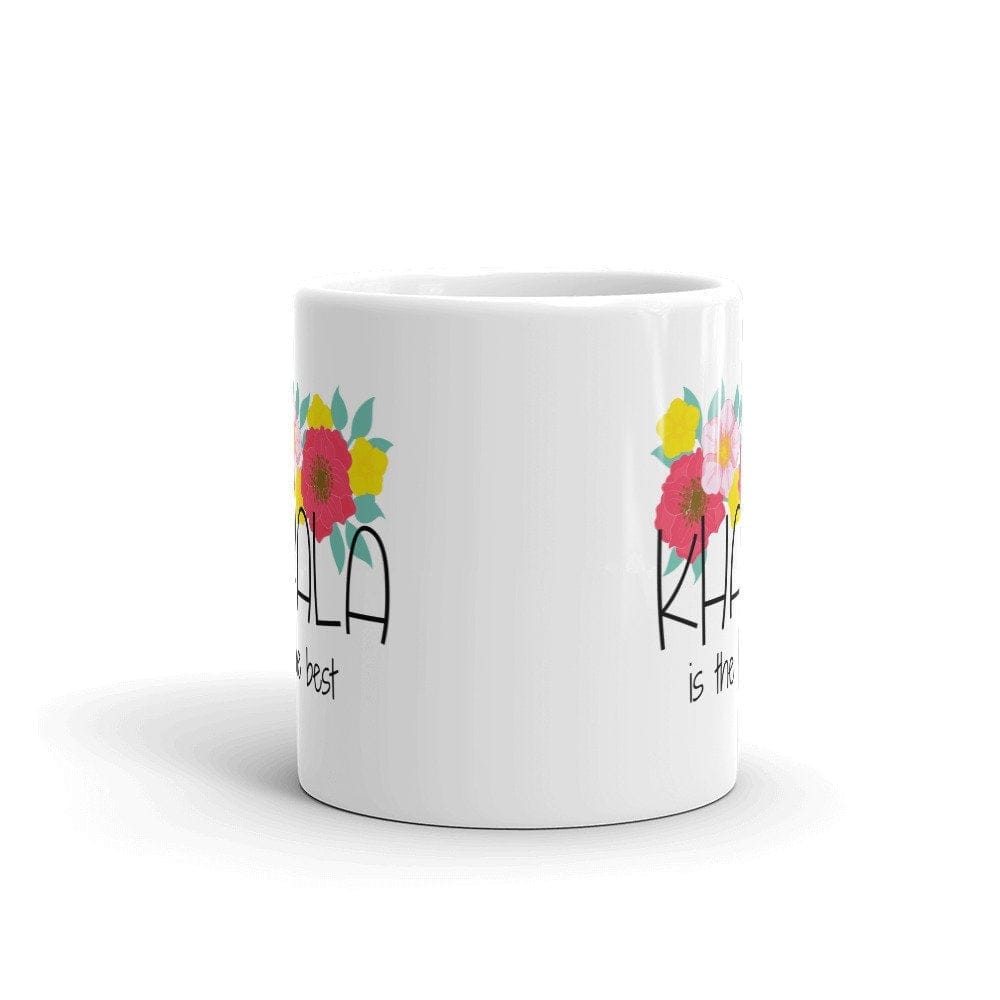 Khala is the best mug, Maternal Aunt gift , khala gift, Beautiful floral design mug - madihacreates