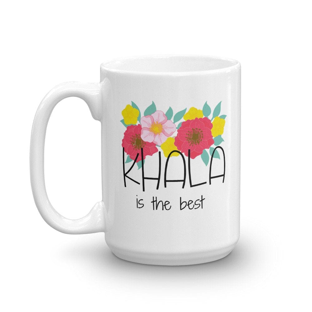 Khala is the best mug, Maternal Aunt gift , khala gift, Beautiful floral design mug - madihacreates