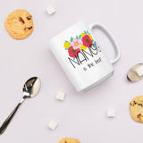 Nanoo is the best mug, Maternal Grandmother gift, beautiful floral design mug - madihacreates