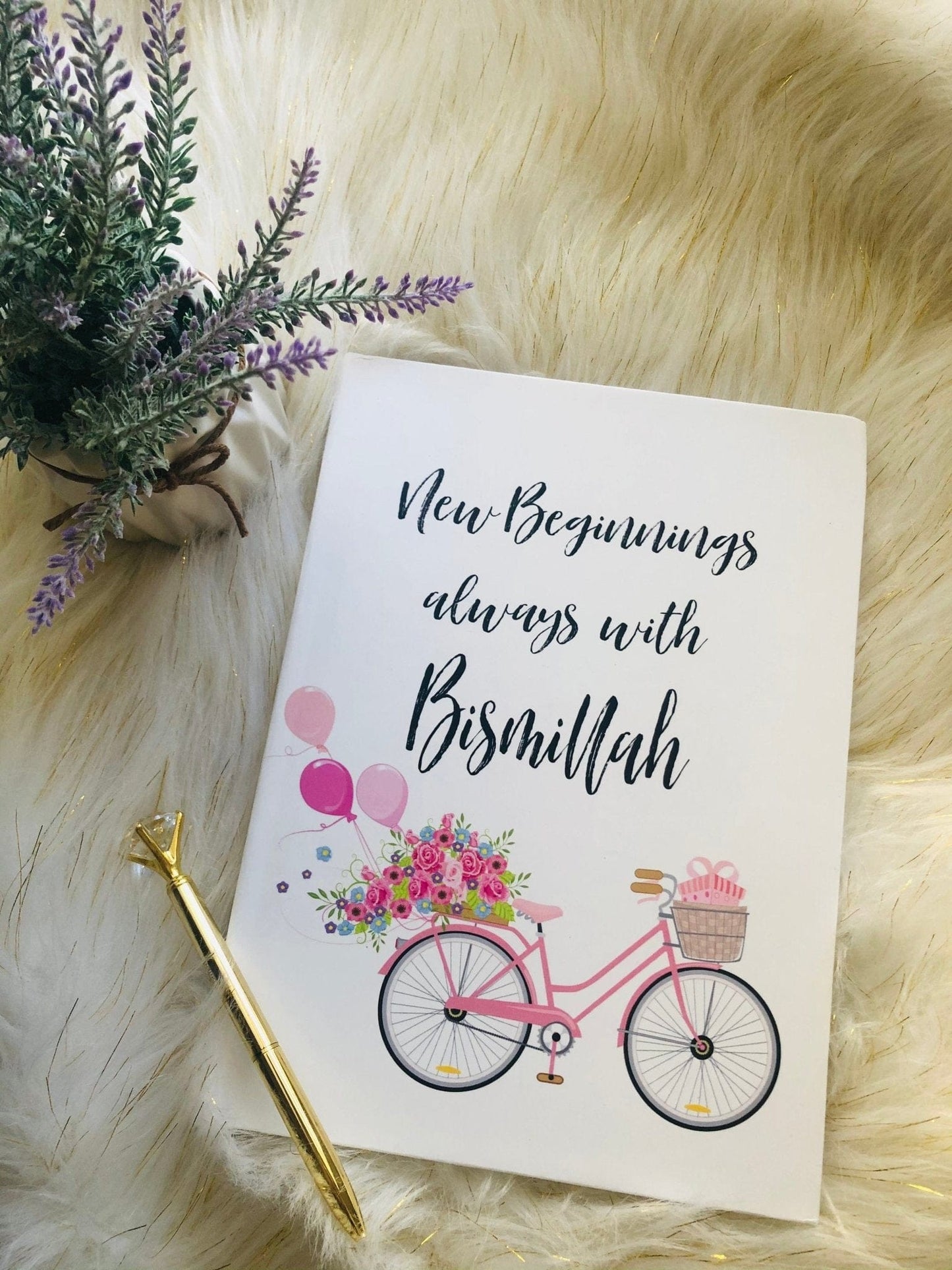 New Beginning always with Bismillah Hardcover notebook - madihacreates