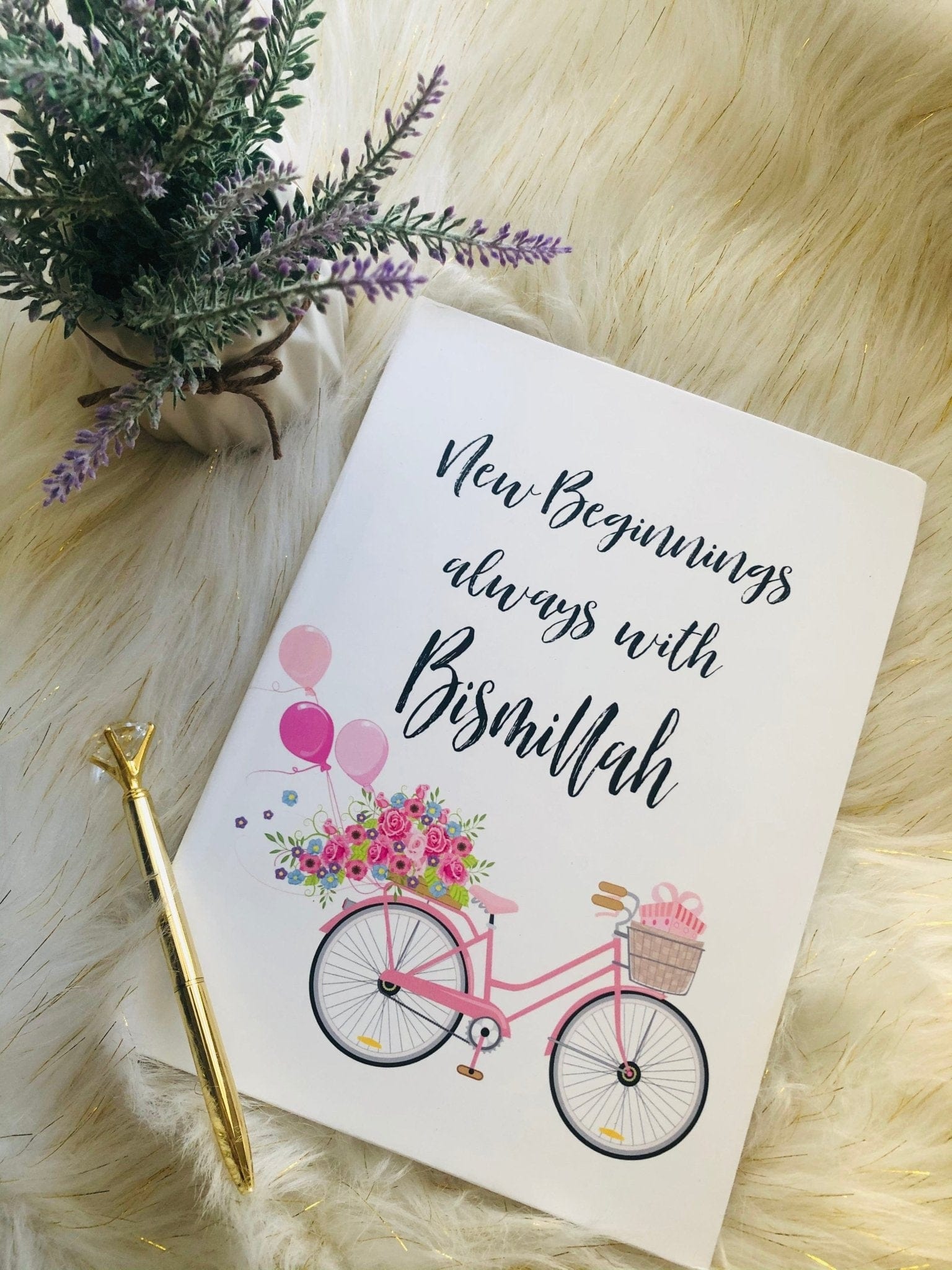 New Beginning always with Bismillah Hardcover notebook - madihacreates