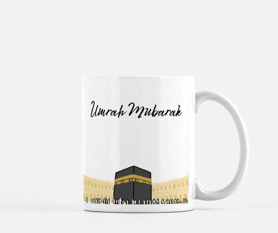 UMRAH MUBARAK MUG, Makkah and Madina scence Umrah Mug, - madihacreates